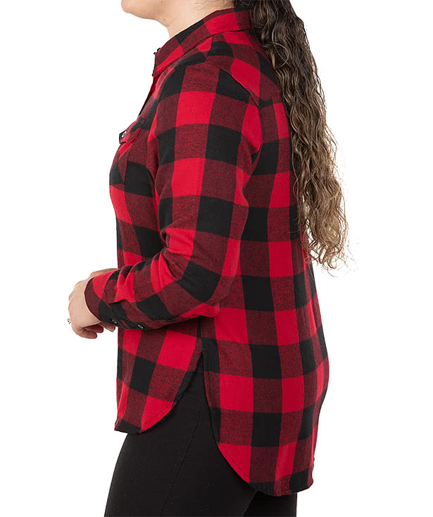 Burnside Women's Plaid Flannel Long Sleeve Shirt
