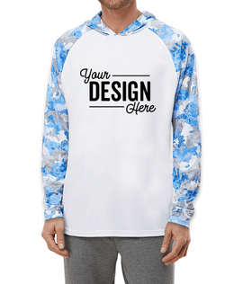 Paragon Tortuga Extreme UPF 50 Hooded Long Sleeve Performance Shirt - Color: White / Blue Mist Camo