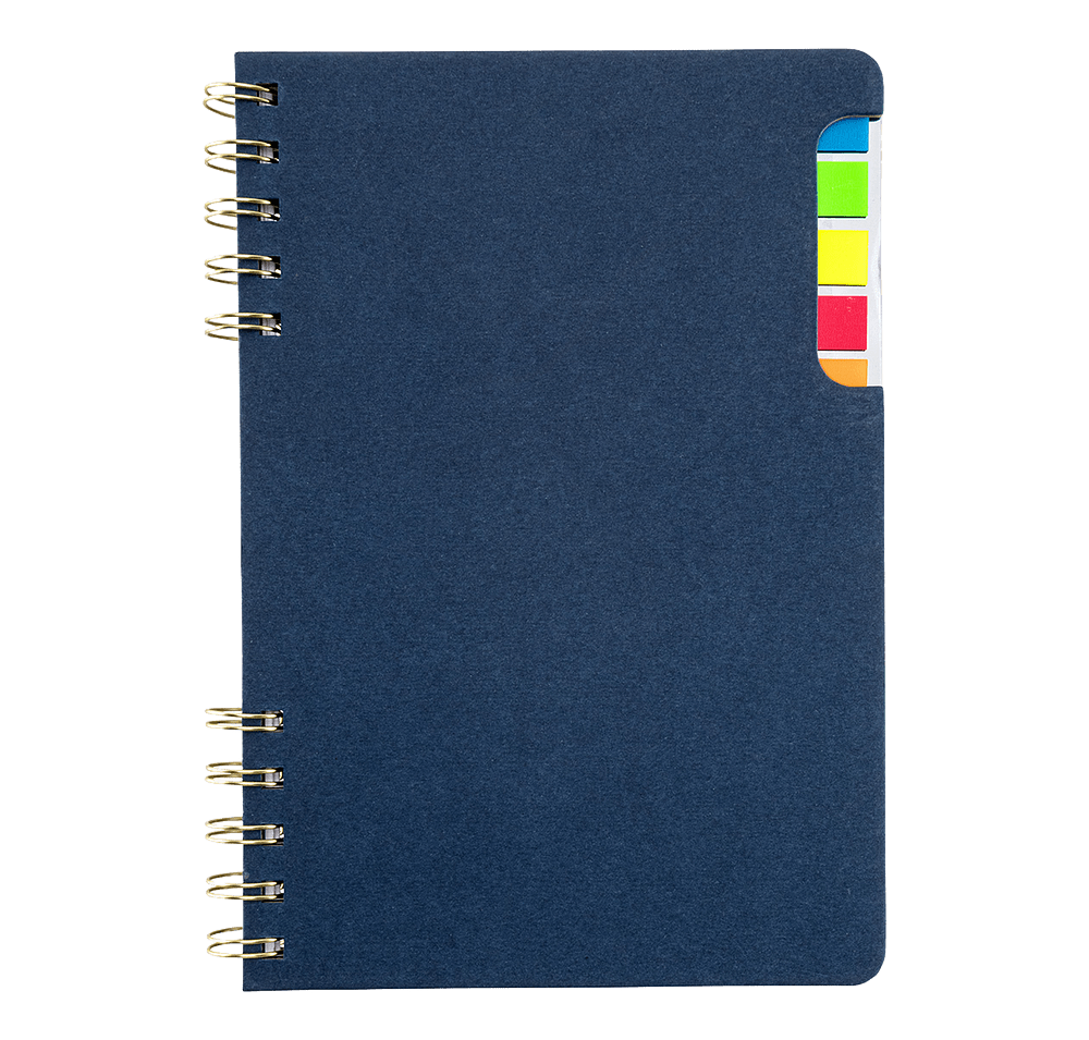 Praxis Recycled Spiral Notebook with Sticky Flags-default