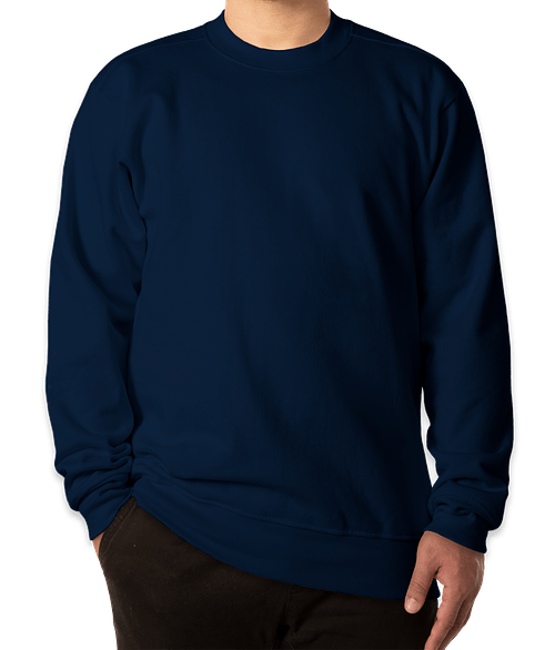 Bayside USA-Made Super Heavy Crewneck Sweatshirt in Navy