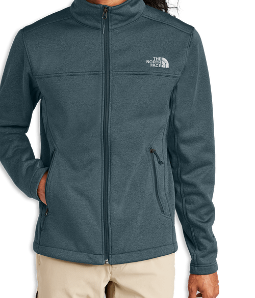 The North Face Ridgewall Chest Logo Recycled Soft Shell Jacket in Urban Navy Heather