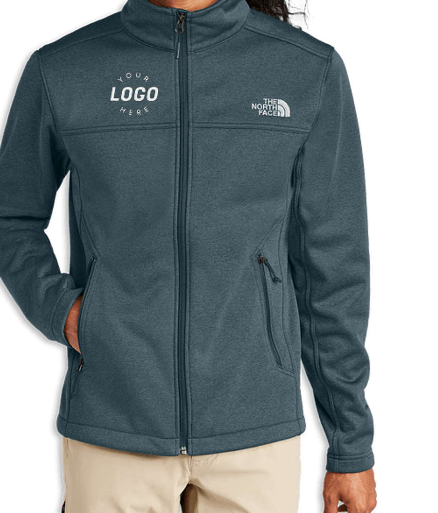 The North Face Ridgewall Chest Logo Recycled Soft Shell Jacket in Urban Navy Heather