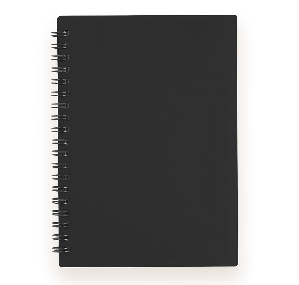 Medium Plastic Cover Spiral Notebook-default