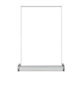 Full Color Large Mini Promo Retractable Tabletop Banner - Color: White