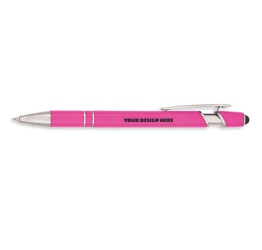 Roslin Incline Stylus Pen (black ink) in Neon Pink