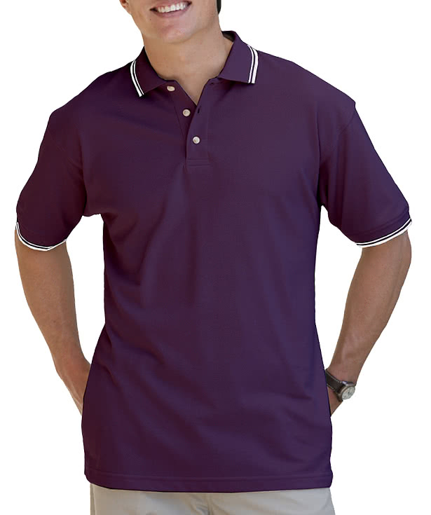 Blue Generation Superblend Easy Care Tipped Polo