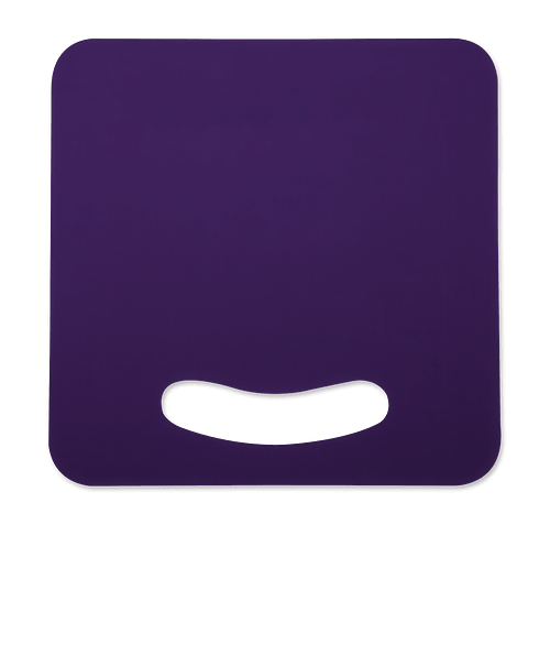 Square Plastic Hand Fan with Handle in Purple