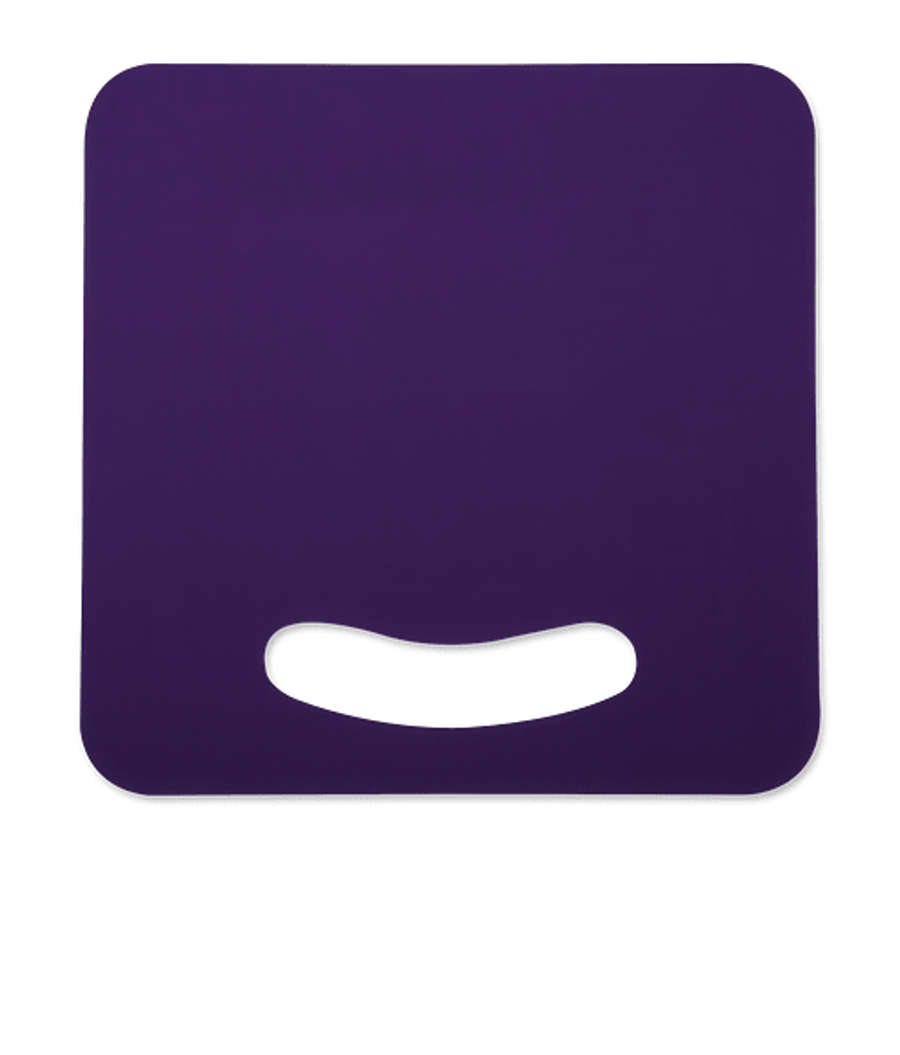 Square Plastic Hand Fan with Handle in Purple