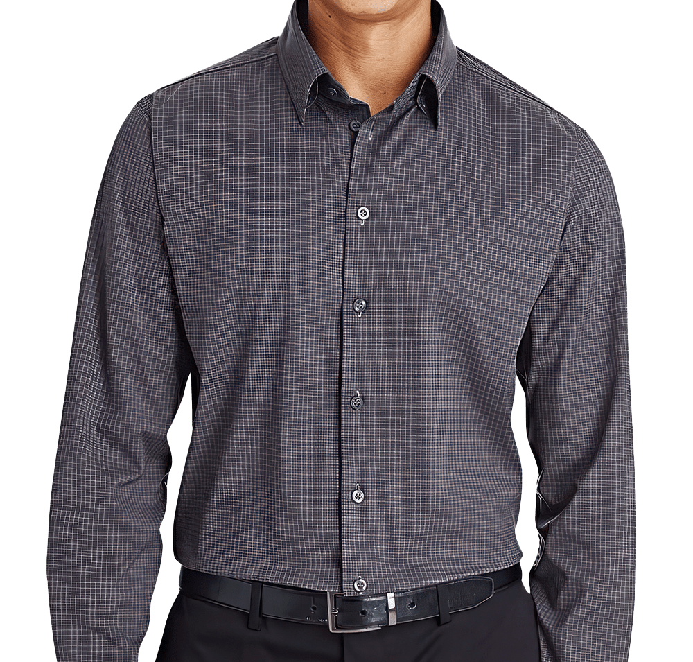 Devon & Jones CrownLux Tonal Mini Check Performance Dress Shirt-default