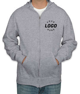 Jerzees Nublend 50/50 Zip Hoodie - Color: Athletic Heather