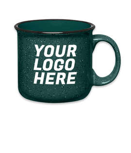 15 oz. Ceramic Speckled Campfire Mug (Set of 36) - Color: Green