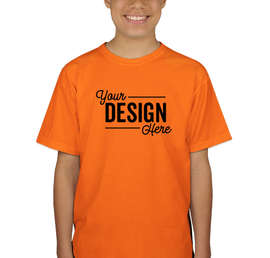 Canada - Gildan Youth 100% Cotton T-shirt - Color: Safety Orange
