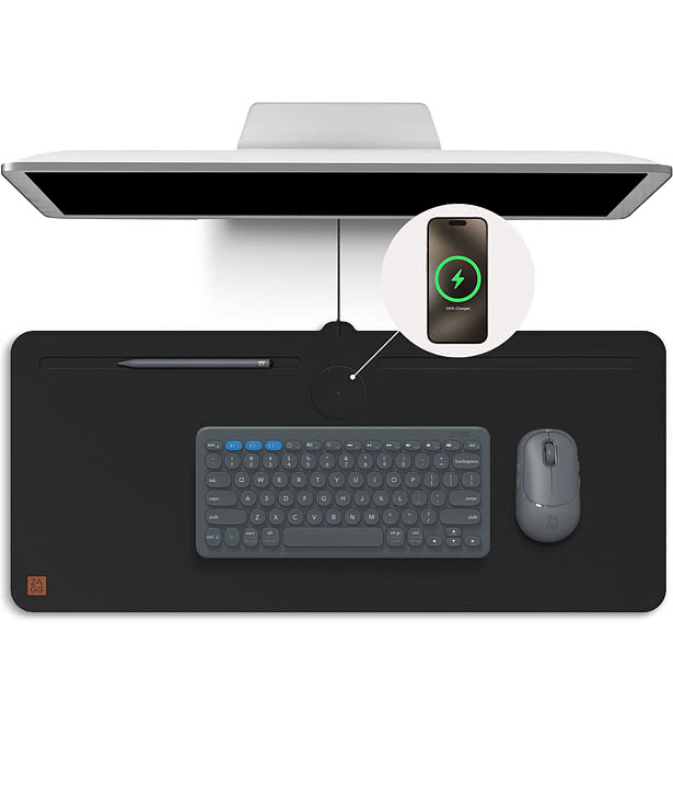 Full Color Zagg Desk Mat with 10W Wireless Charger