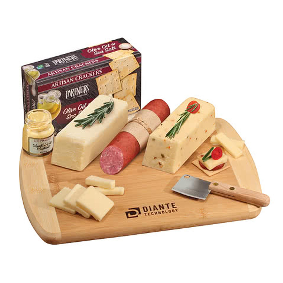 Laser Engraved Maple Ridge Farms Shelf Stable Wisconsin Charcuterie Set in Wood