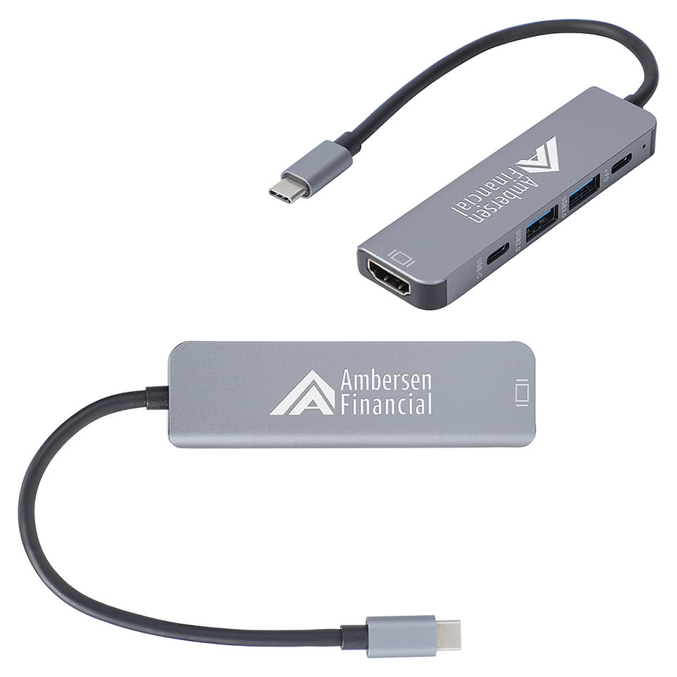 Zing 5-Port USB Hub with USB-A, USB-C, & HDMI