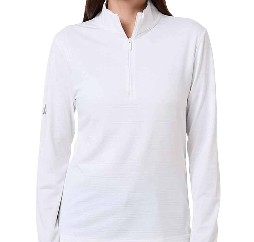 Adidas Women's Textured Stripe Recycled Performance Quarter-Zip Pullover-default