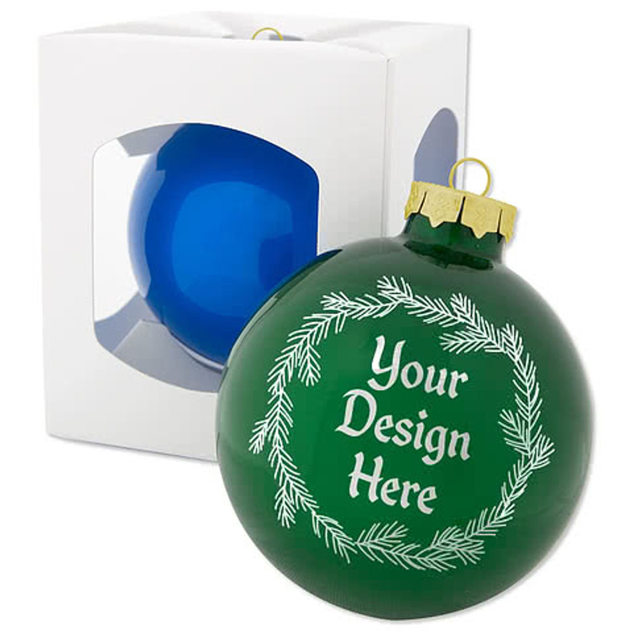 Glass Ball Tree Ornament in Gloss Red