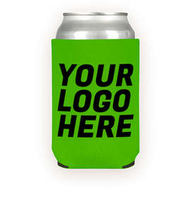 Foldable Neoprene Can Cooler - Color: Lime