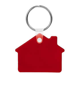 House Shaped Keychain - Color: Translucent Red