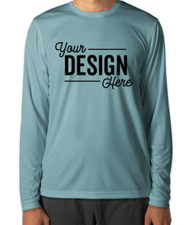 Clique by Cutter & Buck Spin Eco UPF 50 Long Sleeve Performance Shirt - Color: Dusty Blue