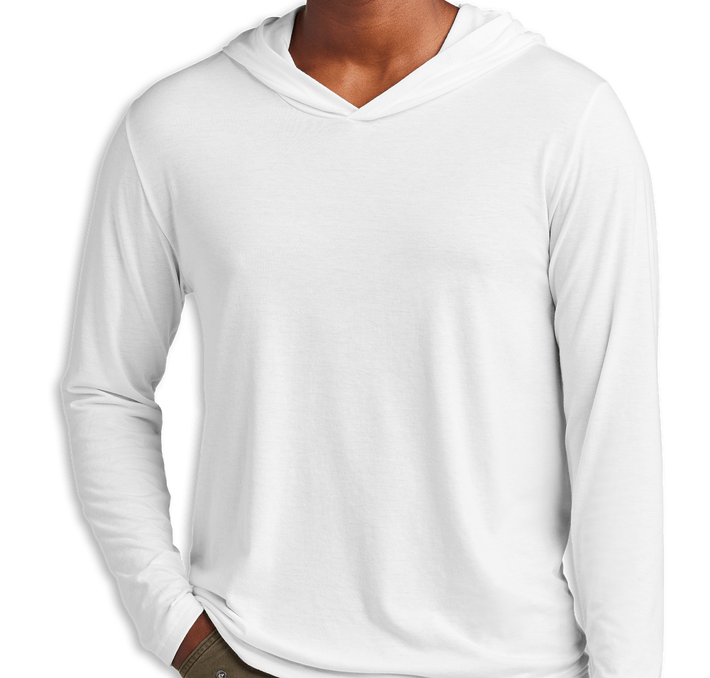 District Perfect Tri-Blend Hooded Long Sleeve T-shirt-default