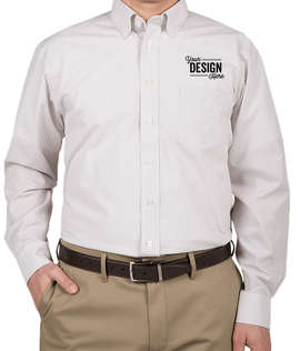 Devon & Jones Gingham Dress Shirt - Color: Silver