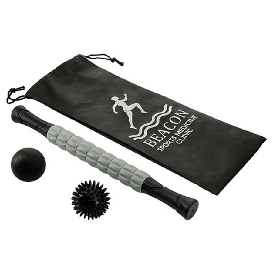 Oasis 3-Piece Massage and Recovery Kit in Black