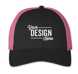Richardson Low Profile Trucker Hat - Color: Black / Neon Pink