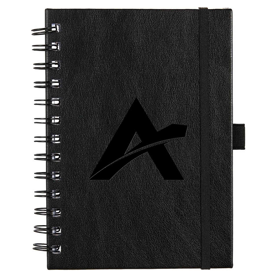 Debossed Morano FSC Recycled Hard Cover Spiral Notebook