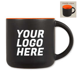 14 oz. Ceramic Two-Tone Black Minolo Mug