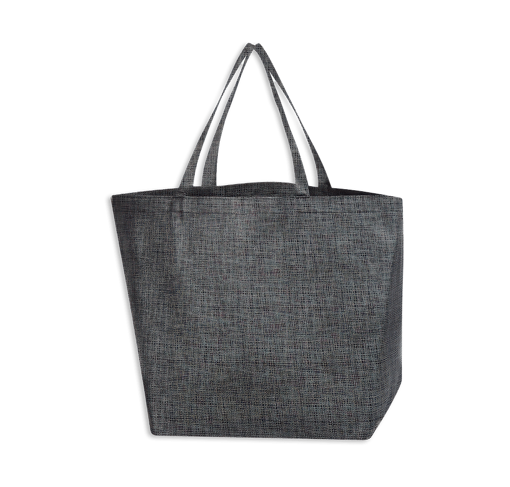 Full Color Large Non-Woven Crosshatched Tote Bag-default