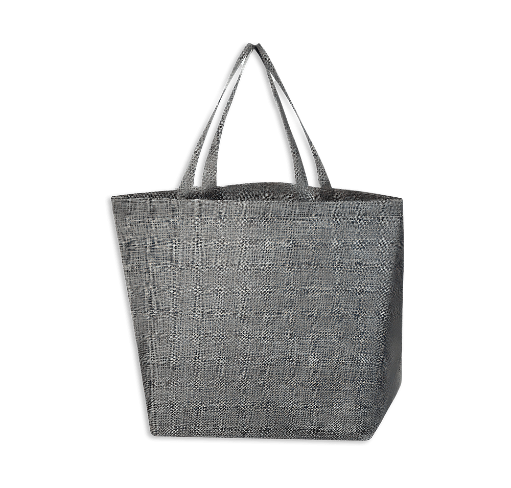 Full Color Large Non-Woven Crosshatched Tote Bag-default
