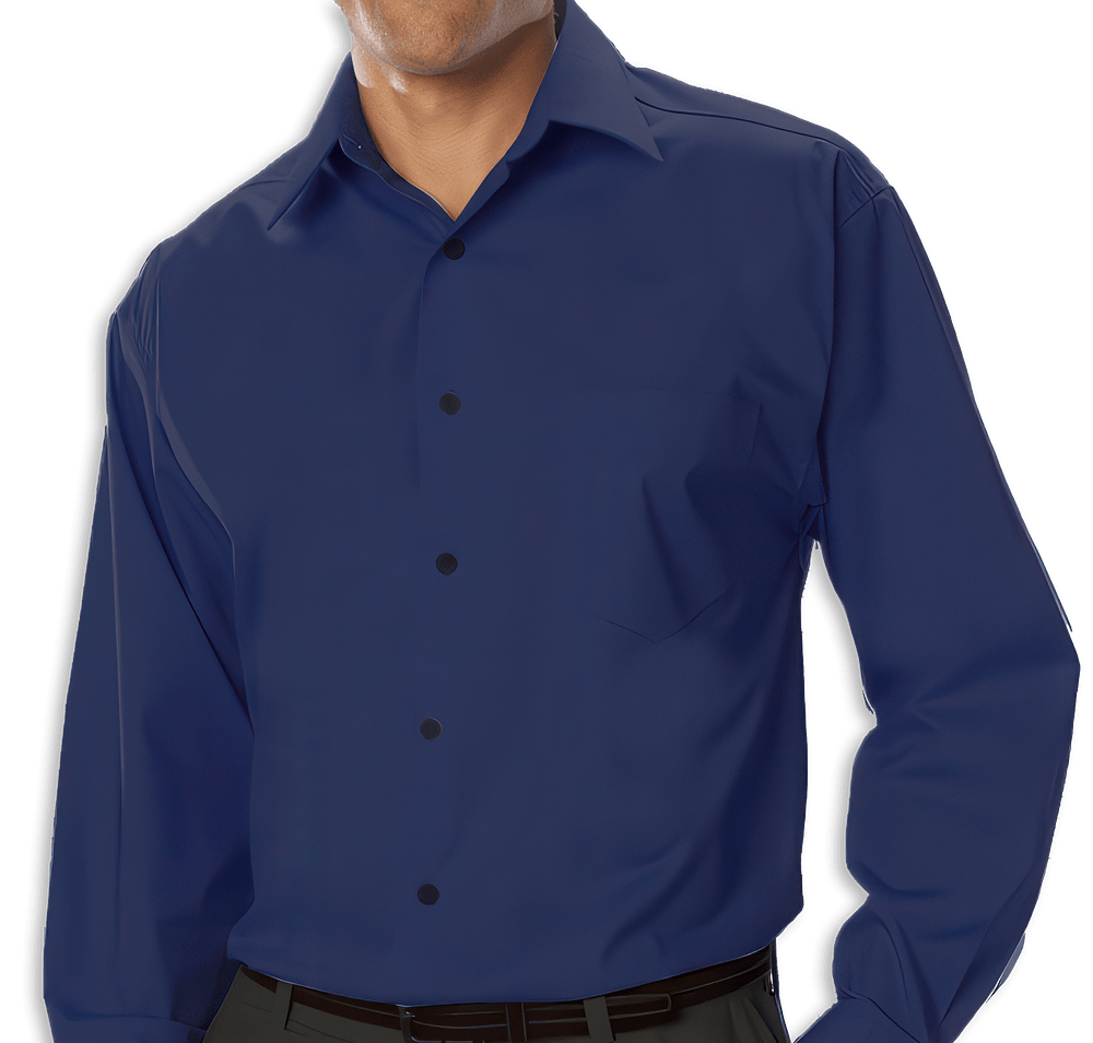 Blue Generation Stretch Poplin Long Sleeve Dress Shirt-default