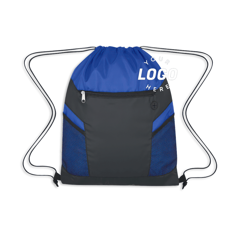 Custom Full Color Ripstop Zippered Drawstring Bag - Design