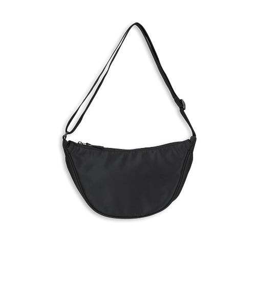 Recycled Curve Crossbody Sling Bag in Black