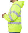 Berne Hi-Vis Class 3 Lined Full-Zip Hooded Sweatshirt
