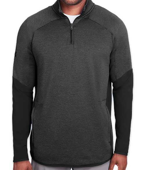 Custom 6ct. Custom Under Armour Qualifier Quarter Zip Pullover - Black - Size L- 1-Color Text or Art Design