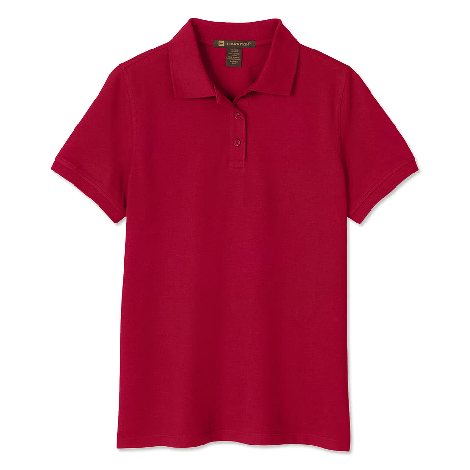 Harriton Women's Valiant Cotton Snag Protect Pique Polo