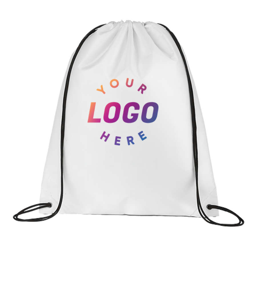 Classic Drawstring Bag with Nylon Straps in WHITE