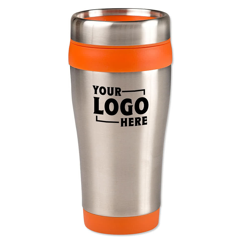16 oz. Carmel Insulated Steel Travel Mug