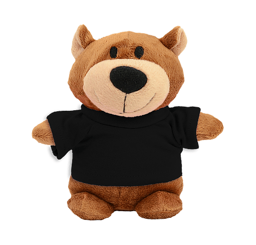 Full Color Bean Bag Buddies 6" Bear Plush Animal in Black