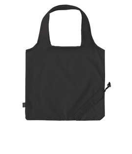 Contrast Foldaway Shopper Tote Bag - Color: Black