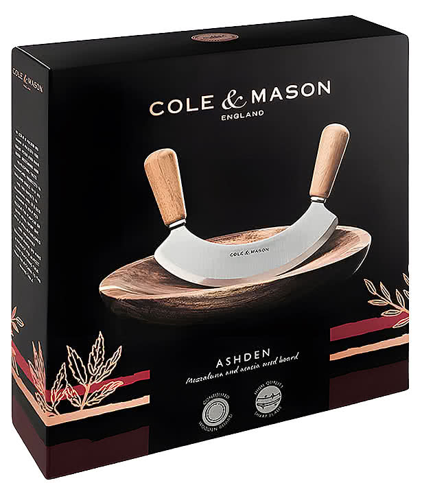 Cole & Mason Ashden Herb Mezzaluna w/Chopping Board