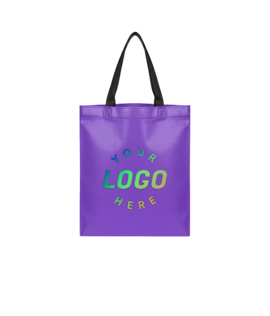 Portrait Recycled Non-Woven Tote Bag in Purple