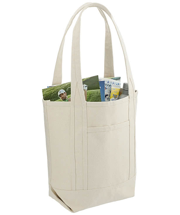 Large Recycled Cotton Canvas Tote Bag