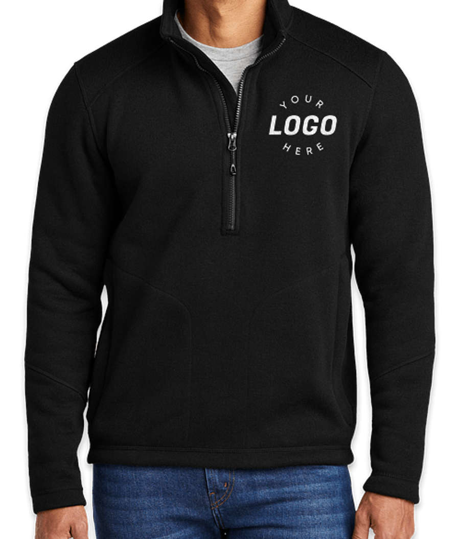 Port Authority Arc Quarter Zip Sweater Fleece Pullover - Embroidered in Deep Black