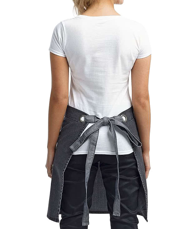Artisan Collection Domain Contrast Denim Waist Apron - Embroidered