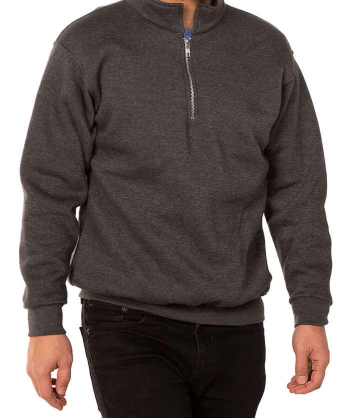 Bayside USA-Made Quarter-Zip Pullover Sweatshirt