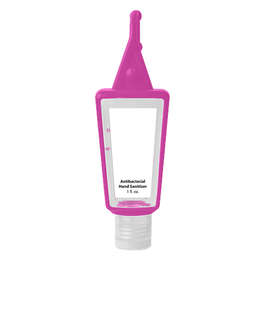 1 oz. Hand Sanitizer in Silicone Holder - Color: Fuschia