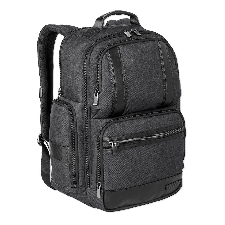 Brooks Brothers Grant Leather Trim 16" Computer Backpack